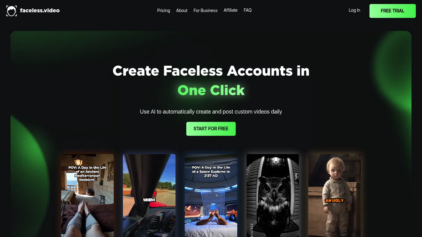 Faceless.video Screenshot