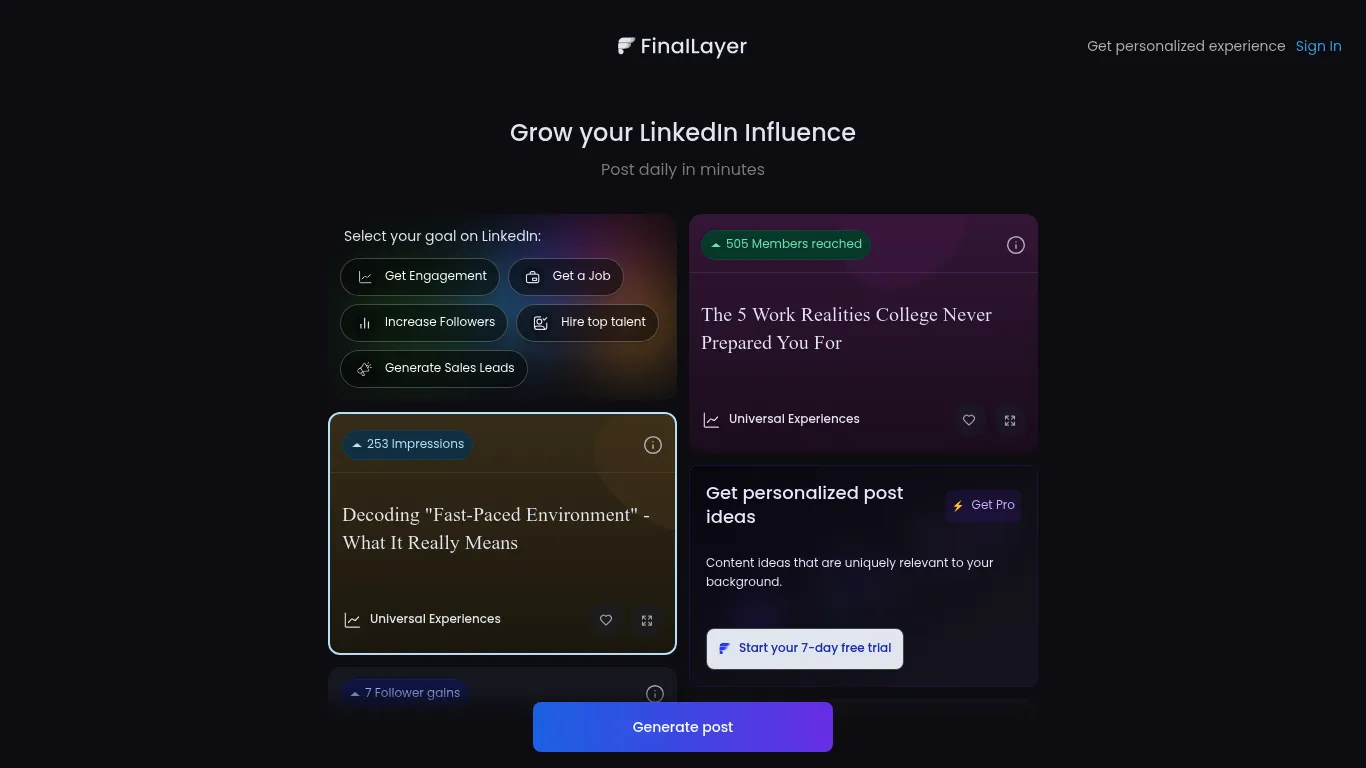 FinalLayer Screenshot