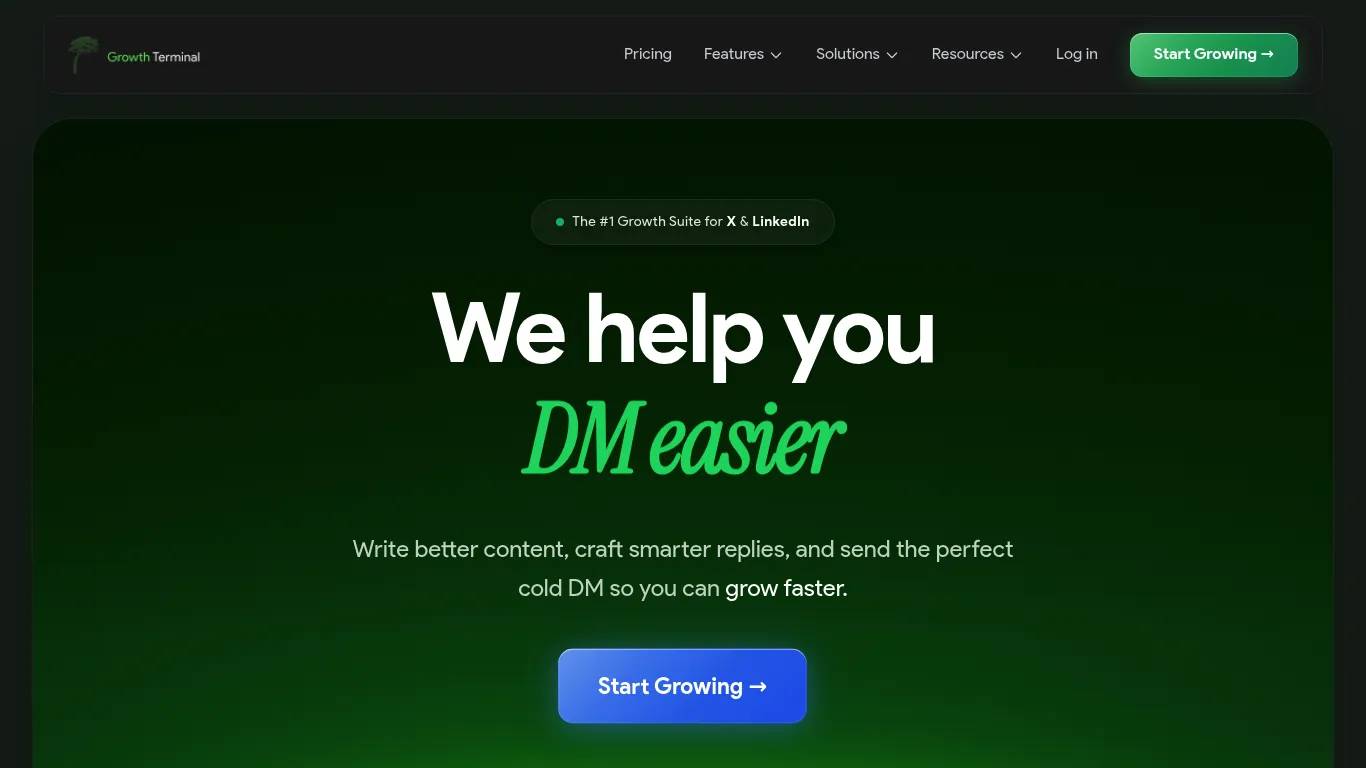 Growth Terminal Screenshot