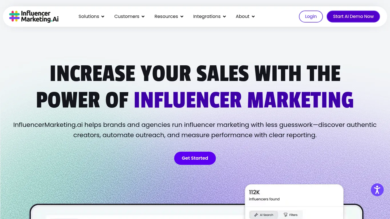 InfluencerMarketing.ai Screenshot