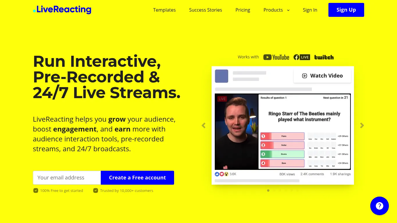 LiveReacting Screenshot