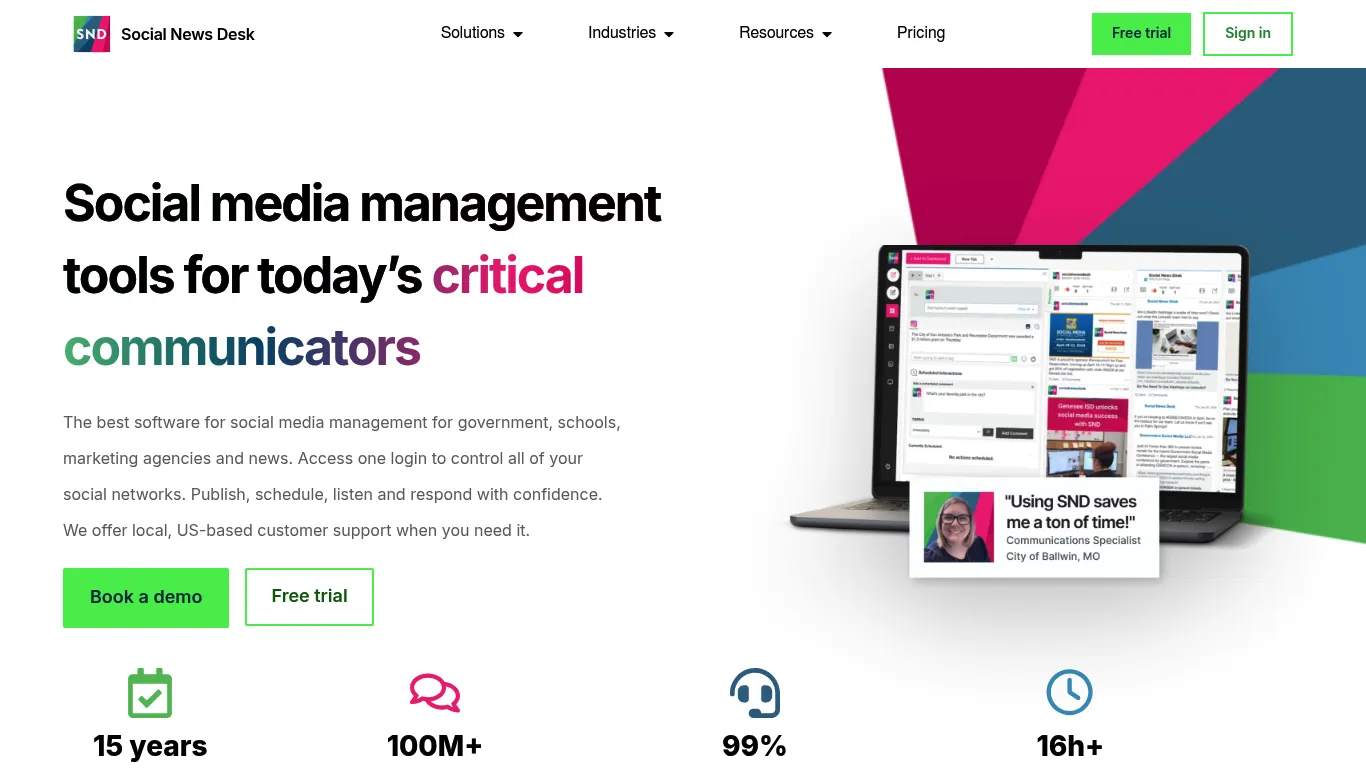 Social News Desk Screenshot